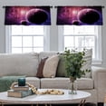 thumbnail image 5 of LALILO Kitchen Curtain Valance Space Astronaut Planet Rocket Rod Pocket Window Curtain 52"x 18" Set of 2, 5 of 7