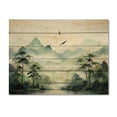 thumbnail image 3 of Designart "Oasis of Serenity I" Countryside Print on Natural Pine Wood, 3 of 5