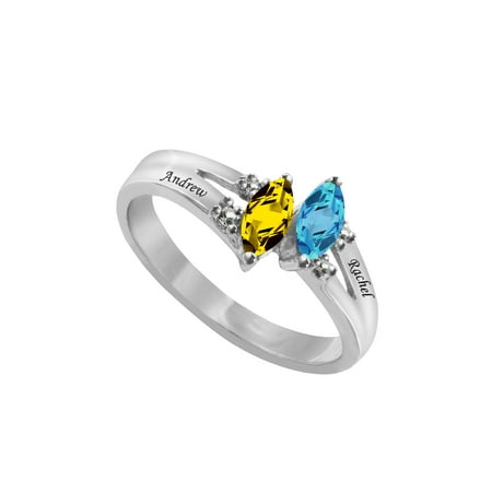 Personalized Family Ring with Up to Two Birthstones