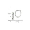 thumbnail image 3 of 10k White Gold Polished Hinged Hoop Earrings, 3 of 3