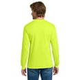 thumbnail image 3 of Gildan Men’s Hi-Vis Long Sleeve Safety T-Shirt, Durable Work Tee, Heavy Cotton, Safety Green, 3XL, 3 of 5