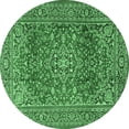 thumbnail image 1 of Ahgly Company Indoor Round Persian Emerald Green Traditional Area Rugs, 8' Round, 1 of 4