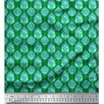 thumbnail image 1 of Soimoi Green Cotton Poplin Fabric Moroccan Damask Print Fabric by Yard 42 Inch Wide, 1 of 3