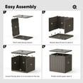 thumbnail image 2 of edx 31 Gallon Outdoor Storage Box, Waterproof Resin Deck Box with Lockable Lid & Built-in Handles, 170 Lbs Capacity Storage Bench for Indoor/Outdoor Use,Brown, 2 of 7