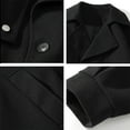 thumbnail image 6 of Mens Trench Coat Slim Fit Notched Collar Fall Winter Single Pea Coat Warm Soft Overcoat, 6 of 6