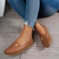 thumbnail image 2 of Women’s Slip-On Loafers Flats, Soft Leather Comfort Walking Shoes, Lightweight Non-Slip Driving Moccasins, 2 of 7
