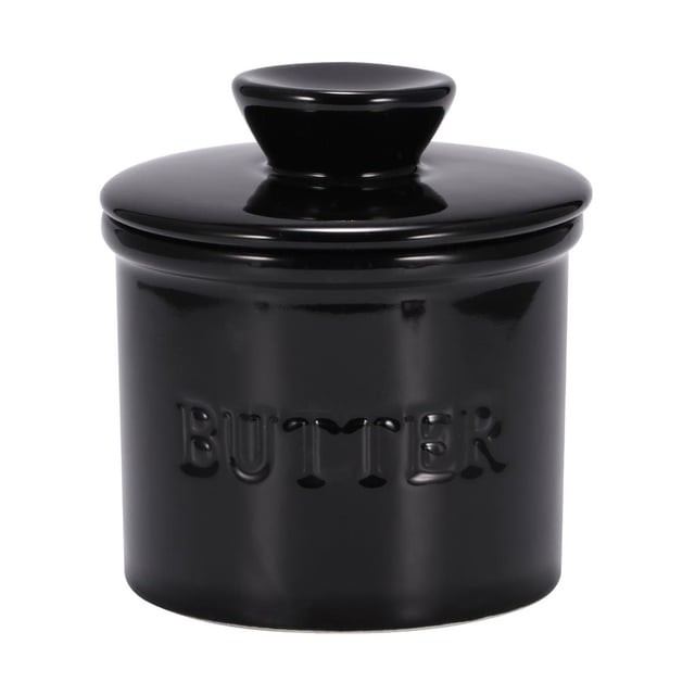Kearding Recipiente de porcelana para mantequilla Tarro de cerámica para mantequilla Lata de mantequilla Cocina y Comedor blanco Kearding HA025196-02