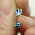 thumbnail image 4 of DESIGNICE 1Pc Butterfly Lip Ring Stainless Steel Lip Piercing Labret Piercing Body Jewelry, 4 of 4