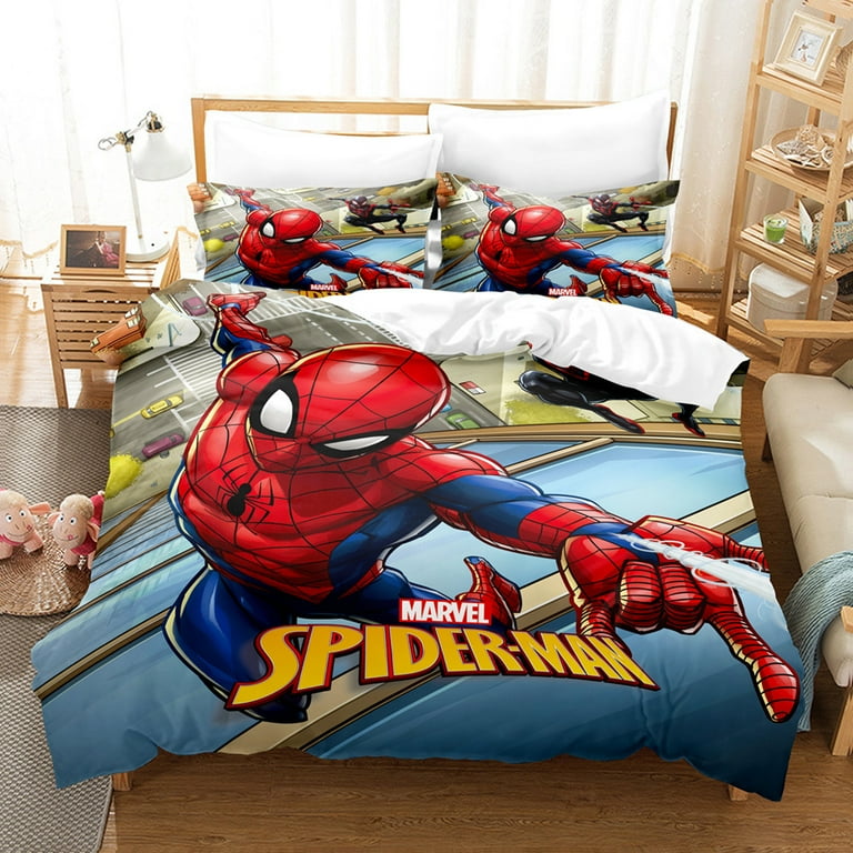 Spider-Man Bedding Set, 2-Piece/3-Piece Anime Ultra Soft