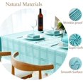 thumbnail image 3 of Rectangle Table Cloth Linen Farmhouse Tablecloth Waterproof Anti-Shrink Soft and Wrinkle Resistant Decorative Fabric Table Cover for Kitchen (Flaxen, 52" x 70" (4-6 Seats)), 3 of 6
