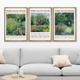 thumbnail image 2 of IDEA4WALL Framed Canvas Print Wall Art Set of 3 Renoir Watercolor Pastel Botanical Print Fine Art Retro Vintage Wall Decor Antique Countyside Prints Artwork for Room Decor -, 2 of 5