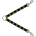 thumbnail image 1 of Dog Leash Splitter Fleur De Lis Black Yellow 1 Foot Long 1 Inch Wide, 1 of 1