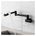 thumbnail image 2 of Kitchen Faucet Water Tap, 360 Degree Rotating Black Wall Mounted Single Cold Brass Folding Kitchen Flexible Sink Faucet, 2 of 7