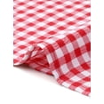 thumbnail image 5 of INSPIRE CHIC Women's Gingham Strapless Maxi Dress 2025 Casual Sleeveless Off Shoulder Smocked Beach Long Sundress M Red, 5 of 6