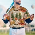thumbnail image 6 of Daiia Holiday Christmas Stars Mens Baseball Jersey Button Down Shirts Short Sleeve Sports Uniforms-3X-Large, 6 of 9