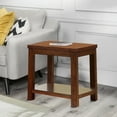 thumbnail image 6 of Square Shaped End Table with Open Bottom Shelf Brown - Saltoro Sherpi, 6 of 6