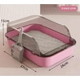 thumbnail image 3 of wuyuhangppo       Kitty Sandbox Cat Litter Box Semi-enclosed Splashproof Cat Tray Cat Toilet Cleaning Basin Supplies Pet Toilet Kitten Tray Bedpan, 3 of 6
