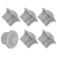 thumbnail image 1 of Extremos de varilla de cortina Uxcell, 6 piezas de tapa de cabeza de riel de cortina de plástico para decoración de ventanas modernas de oficina en casa, gris, 1 of 6