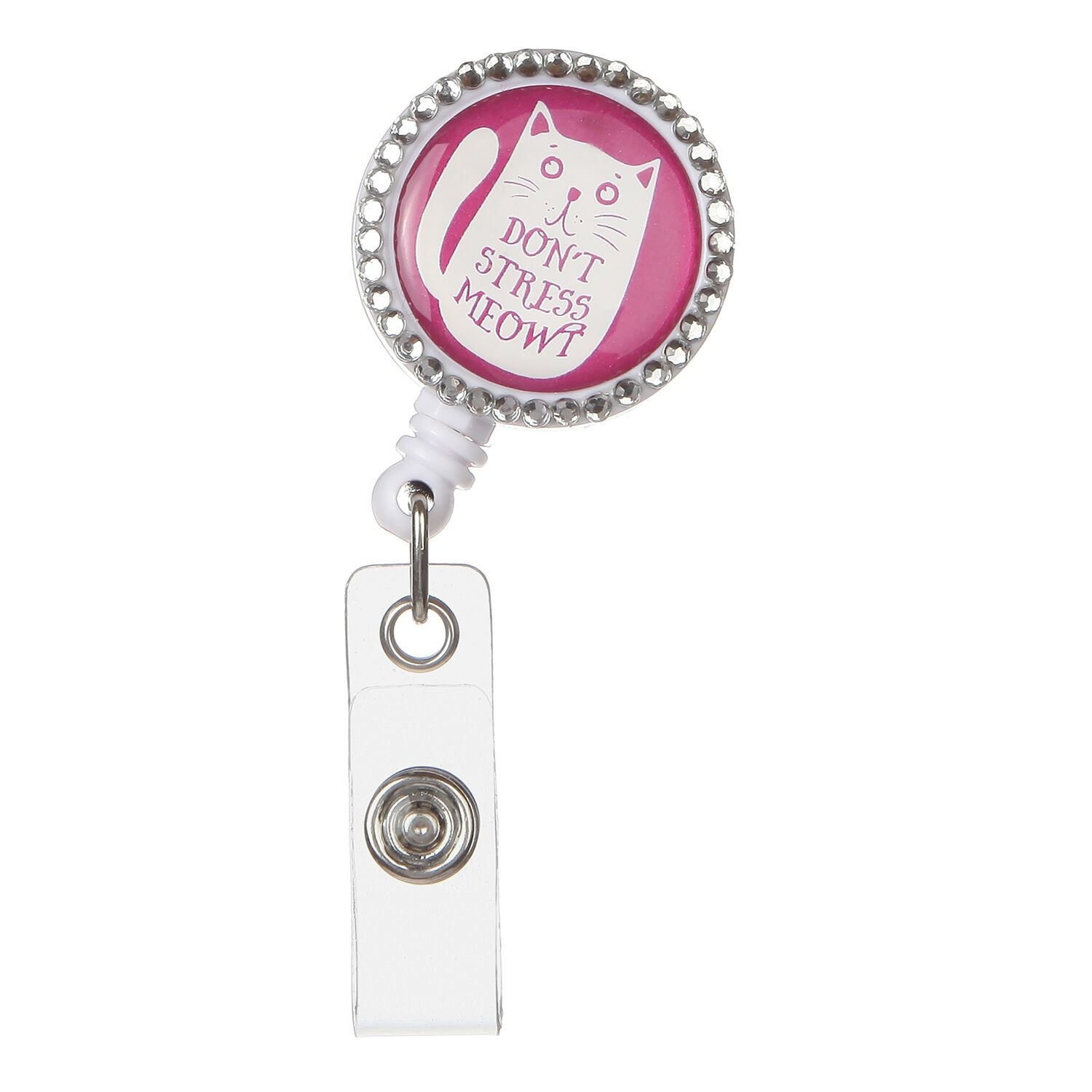 Wipe-able Reels Available! Pink Bird Badge Reel