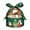 Green, variant on HOARBOEG Christmas Gift Box with Transparent Window, 4.33x3.94in Paper Gift Packaging for Christmas Eve Apples, Candy, Small Gifts, Holiday Favor Box with Ribbon for Party