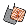 thumbnail image 2 of Carolines Treasures CJ1062-IPTHD Letter I Chevron Orange and Regalia Pair of Pot Holders, 7.5HX7.5W, multicolor, 2 of 2