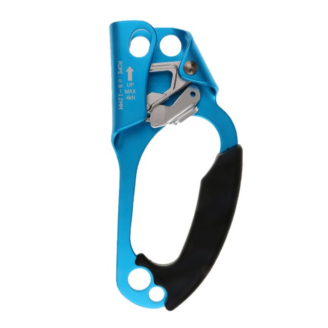 sweethay Escalada en roca al aire libre Ascensor de mano derecha Montañismo Cuerda anticaída Ascendente para cordón de 8-13 mm Portátil 4KN Máx. carpas Azul sweethay OD002809-02