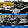 thumbnail image 2 of Yescom Universal Roof Rack 50" Aluminum Cross Rail Bar Car Top Luggage Cargo Crossbar Carrier Adjustable Clamp SUV Lockable 1 Pair 150lbs Capacity, 2 of 9