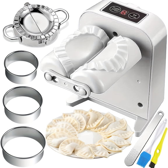 USB Rechargeable Automatic Dumpling Maker, Large Capacity Household Electric Dumpling Making Machine with Complete Accessories