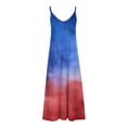 thumbnail image 2 of Robe d'Été Décontractée Sans Manches Imprimée Fête de l'Indépendance Bretelles Maxi, Robe d'Été Longue Fluide et Festive, 2 of 5