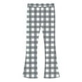 thumbnail image 4 of Fleece Lined Flare Leggings Girls 14-16 Winter Warm Plaid Flared Pants High Waisted Thermal Pants, 5 Y, 4 of 6
