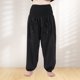thumbnail image 1 of Pantalones De Yoga Pantalones largos de harén Pantalones deportivos holgados de color sólido Pantalones de baile de ballet de moda Algodón Ygjytge para Mujer Negro T M, 1 of 8