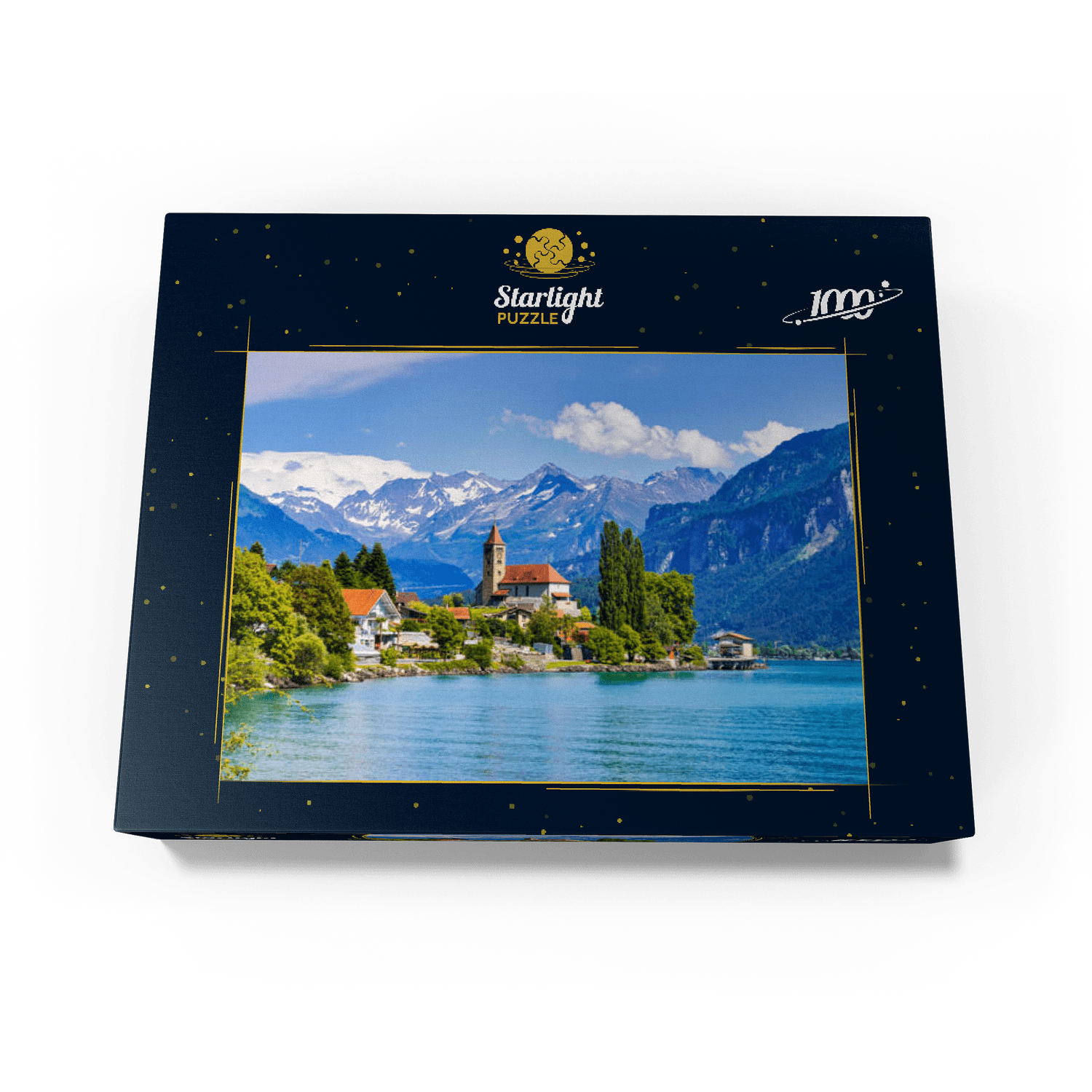 MyPuzzle - Town Of Brienz On Lake Brienz Near Interlaken, Switzerland - Premium 1000 Piece Jigsaw Puzzle for Adults
