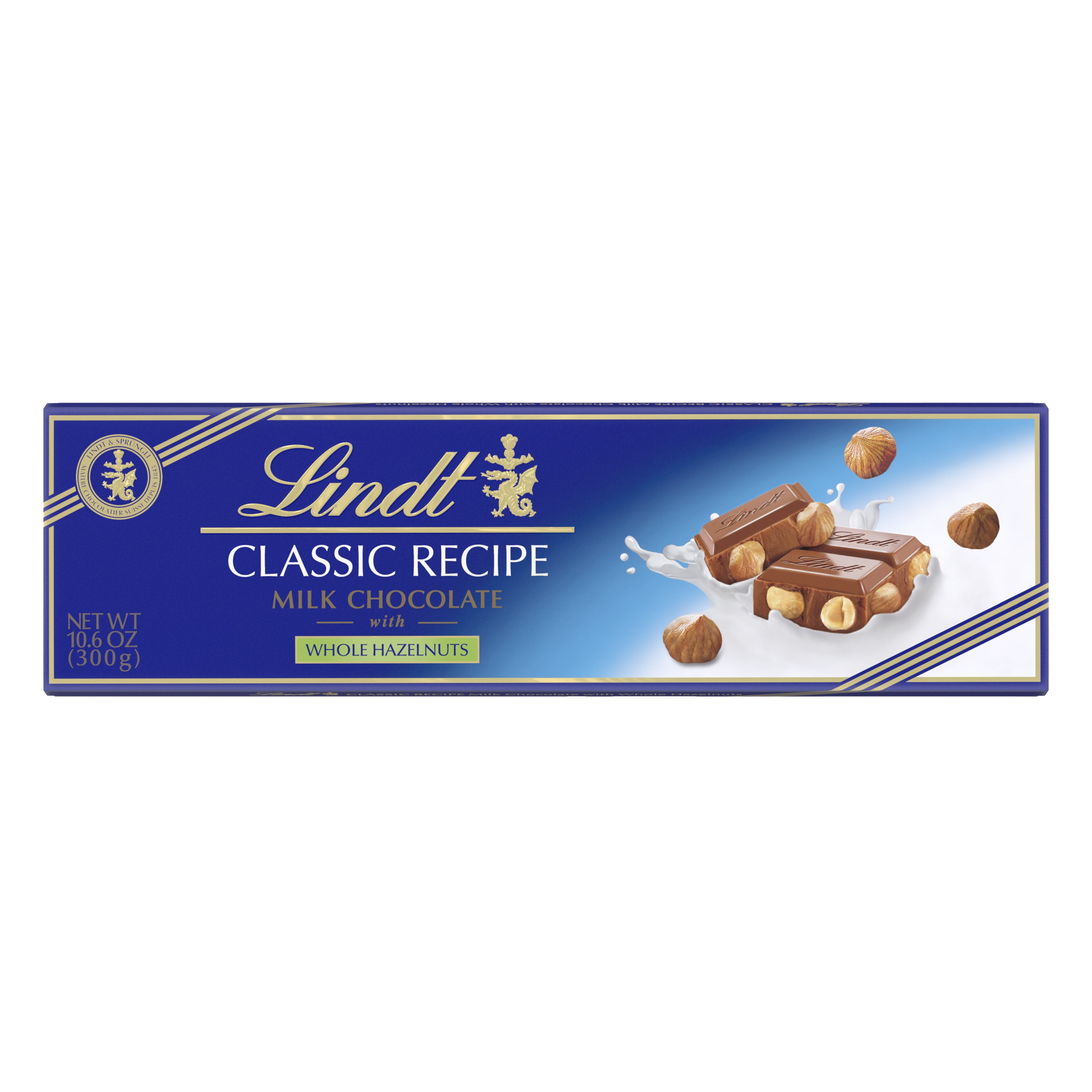 Lindt Classic Recipe Royal Milk Chocolate Hazelnut Candy Bar, 10.6 oz.