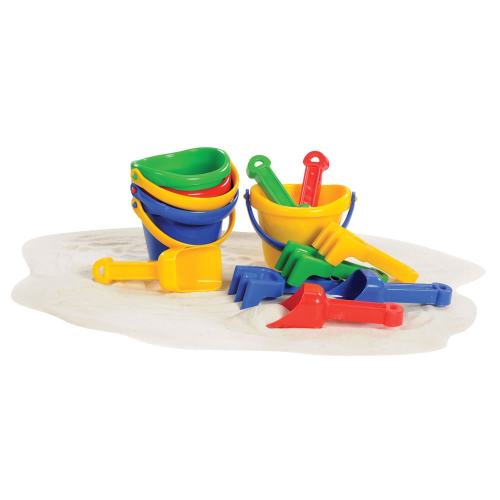 Kaplan Early Learning 4" Mini Sand Bucket Set 12 Pcs