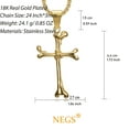 thumbnail image 7 of NEGS 18K Gold Plated Crucifix Cross Catholic Christ Pendant 24'' Chain Jesus Prayer Stainless Steel Necklace for Men Women, 7 of 7