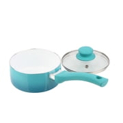 Mainstays Ceramic Nonstick 12 Piece Cookware Set, Teal Ombre