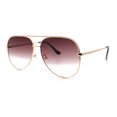 thumbnail image 5 of Womens Luxury Officer Tear Drop Shape Metal Rim Racer Sunglasses [Gold - Burgundy Clear], 5 of 7
