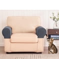 thumbnail image 5 of Stretchable Armrest Covers Set of 2, Checkered Print Sofa Slipcovers for Chairs, Protects from Stains and Scratches, Anti-Slip with Hook and Loop Fastening, 5 of 6