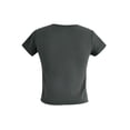 thumbnail image 5 of Listenwind Women Goth Print T Shirt Short Sleeve O Neck Crop Top Casual Vintage Summer Pullovers Streetwear, 5 of 7