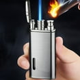 thumbnail image 5 of Steel Lighters Windproof Metal Wheelie Lighter for Men Husband Gifts Outdoor Camping Smoking Accessories BBQ Car Emergency Survival Kit, 5 of 6