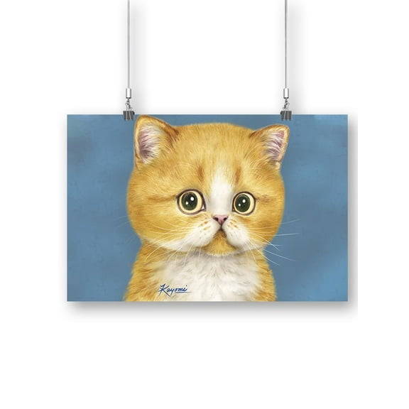 Staring Kitten Poster - Kayomi Harai Designs,