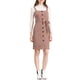 thumbnail image 5 of INSPIRAR CHIC Vestido de tirantes con botón decorativo y lazo en la cintura S Rosa, 5 of 6