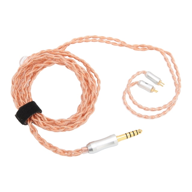 Cable de actualización para auriculares, conector de 4,4 mm, 0,78 mm, 2 pines, 4 núcleos, cable de repuesto chapado en plata para auriculares de 3,9 pies