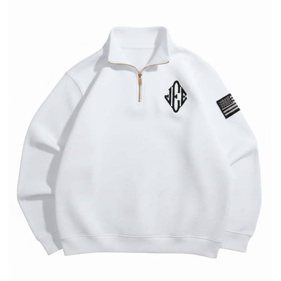 XIYON Mens Quarter Zip Pullover Stylish Sweatshirt Casual Long Sleeve Loose Fit Pullover for Streetwear and Daily Comfort Fall Winter Fashion Work Tops