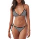 thumbnail image 1 of Balery Ladybugs on Black and White Striped Pijama Estampado Bikini de Dos Piezas para Mujer - Conjunto de Bikini Ajustable Sexy y Cómodo para Playa, 1 of 6