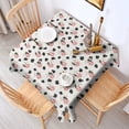 thumbnail image 2 of Beige Cow Spot Pattern Square Tablecloth,Waterproof Square Table Cover,Wipeable Spillproof Washable Table Cover for Home Kitchen Party Decor 52"x52"(132x132cm), 2 of 6