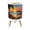 Color 2, variant on Small Trash Can with Lid Tropical Sunset Beach Vibrant Flowers Palm Trees 1.8 Gallon Dog Proof Trash Can Round Garbage Can Waste Bin Wastebasket for Bathroom Bedroom Living Room