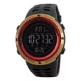 thumbnail image 1 of Reloj pulsera digital Skmei 1251 con correa de poliuretano color negro - bisel dorado, 1 of 8