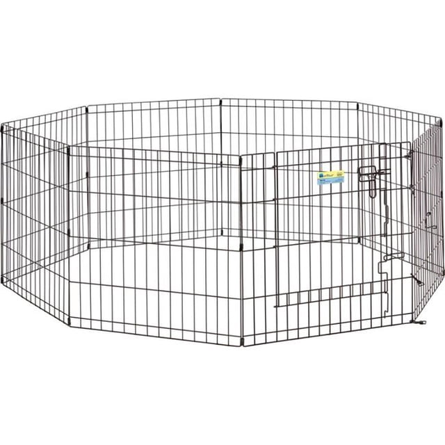 Midwest 277333 30 Po Contour Exercice Animal de Compagnie avec Porte&44; Noir