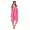 thumbnail image 3 of Casual Nights Women's Cap Sleeve Rose Satin Nightgown, 3 of 5